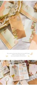 Vintage floral stationery memo pad botanical journal decorative aesthetic note paper set