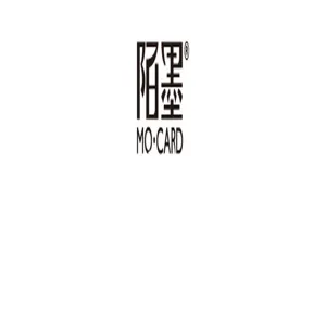 Momemo brand logo detail card, official stationery trademark display, minimalist design.