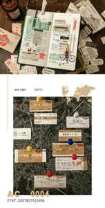 Adesivi di journaling con biglietti stile giapponese cancelleria decorativa fai