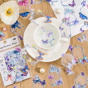 PET Collage Sticker Set Schmetterling Serie Vintage dekorative DIY Schreibwaren