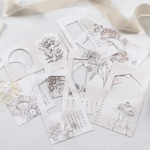 Vintage botanische ausgehohlte Collage Karten fur Tagebuch Papier Schreibwaren DIY Dekor
