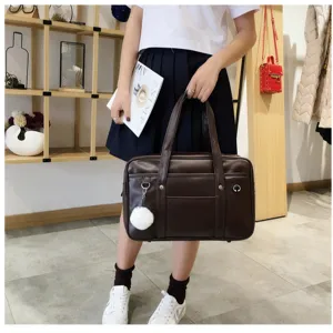 Sac à bandoulière uniforme JK japonais PU cuir étudiant loisir sac cabas élégant