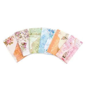 Momoco vintage floral memo pad set, 6 styles aesthetic sticky notes for journal decoration.