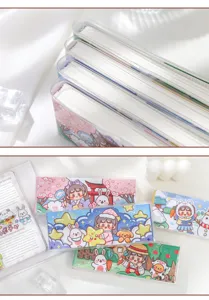 Mini cuaderno semanal de cubierta blanda lindo diseño de anime de dibujos animados papelería