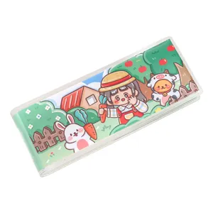 Lindo mini cuaderno agenda semanal con cubierta de PVC y diseño de dibujos animados de granja