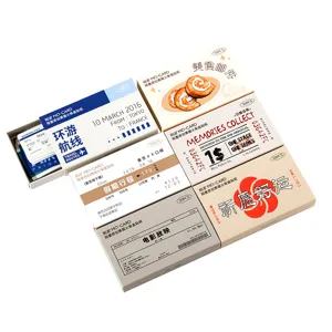 Set di adesivi in stile scatola di fiammiferi, biglietti di viaggio per diario e cancelleria.