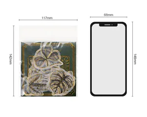 Dark botanical gold foil stickers pack for journal DIY and scrapbooking crafts decoration.
