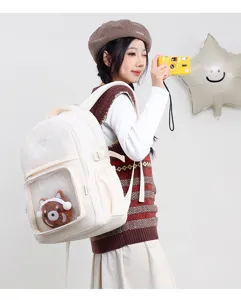 Japanischer Stil großer Kapazität transparenter Ita Rucksack für Mädchen, klare Schultasche.