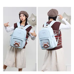 Japanischer niedlicher transparenter Ita Rucksack große Kapazität Schultasche mit Plüschpuppen