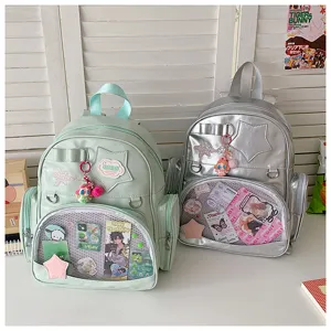 Sac à dos Ita style coréen grande capacité sac de loisirs avec poche transparente femme