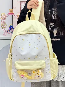 Leuke Japanse ita-rugzak met transparant voorvenster en een schattig sterrenpatroon.