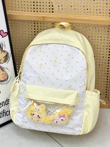 Japanse stijl schattige cartoon ita rugzak met transparante zak en pluche pop voor meisjes