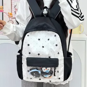 Japanse stijl anime itabag rugzak met doorzichtige zak en sterrenpatroon voor studenten.