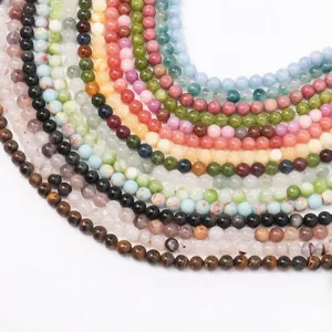 Perline di pietra naturale sfuse per braccialetti fai da te creazione gioielli 8mm