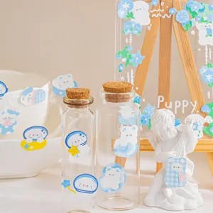 Cute blue puppy decorative stickers for journaling, scrapbooking, and DIY craft projects.