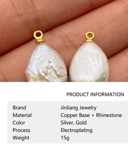 Freshwater pearl pendant irregular baroque pearl jewelry component necklace making material