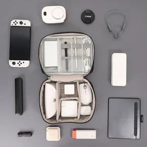 Tragbare PU digitale Aufbewahrungstasche Reise-Organizer für Kabel Powerbanks und Zubehör.