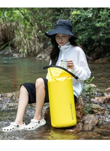 Sacchetto stagno impermeabile per viaggi e sport acquatici, capacità 20L, giallo.