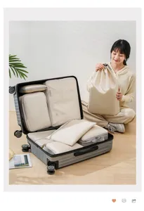 Set van 8 reisorganizer tassen, lichte mesh opbergtassen voor bagage, kleding en cosmetica.