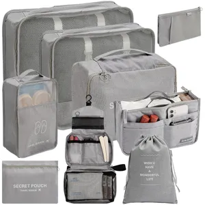 Reis Opbergtas Set Waterdicht Nylon Bagage Organizer Inpakblokken Voor Kleding Schoenen Cosmetica