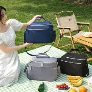 Isolierte Lunchtasche Wasserdichte Trapez Kühlentasche Tragbare Thermische Picknick Bento Tasche Für Outdoor Reise Arbeit