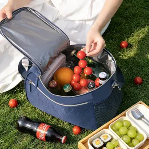 Isolierte Kühltasche Lunchbag wasserdichte Trapez Umhängetasche Picknicktasche Frischebox