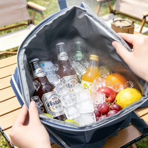 Waterproof insulated cooler bag for outdoor camping, picnic and fresh food storage on travel.