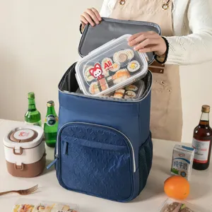 Insulated waterproof backpack lunch bag for travel outdoor picnic food container storage.