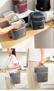 Thickened insulated lunch bag portable crossbody cooler bag for daily picnic meal prep.