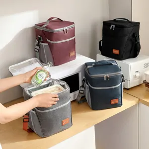 Thickened Insulated Lunch Bag Waterproof Oxford Cloth Portable Thermal Bento Box Tote Cooler Bag For Picnic Work Travel