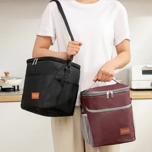Thickened Insulated Lunch Bag Crossbody Cooler Bag for Daily Picnic Food Storage