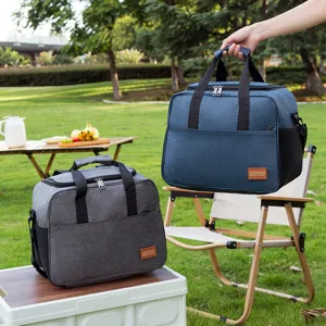 Insulated lunch bag cooler thermal picnic bag waterproof canvas portable food storage container