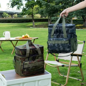 Borsa Termica Mimetica A Doppio Strato Per Picnic All'aperto Borsa Portapranzo Pranzo