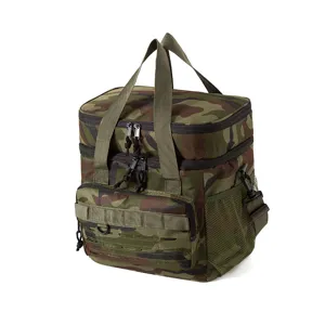 Borsa termica mimetica a doppio scomparto per pranzo borsa picnic frigo borsa cosmetica