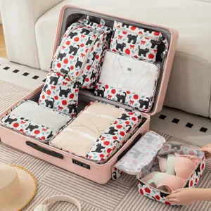 Borsa da Viaggio Organizer Impermeabile in Poliestere Cubi di Imballaggio per Vestiti Scarpe Cosmetici e Articoli da Toeletta