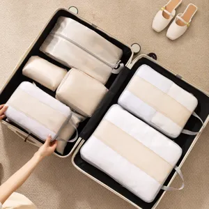 Reise Kompressions Packtaschen Set, Koffer Organizer Taschen für Kleidung und Koffer Ordnung.