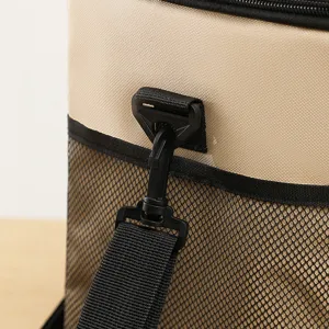 Insulated lunch cooler bag cross body shoulder strap portable picnic food fresh container detail