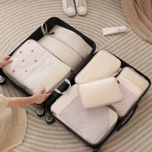 Travel packing cubes set organizers for luggage compression bags clothes shoes storage bags