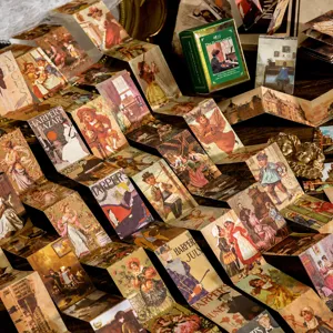 Vintage Akkordeon gefaltete Retro Bildkarten Tagebuch Scrapbooking dekorative Papier Box Set