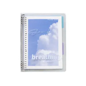RosyPosy cuaderno de anillas transparente breathing serie bonito diario planificador alumno