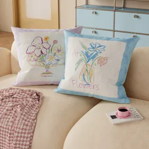 Coussin Décoratif Avec Garnissage Housse de Coussin pour Salon Chambre Canapé Décoration Intérieure Tissu Mélangé
