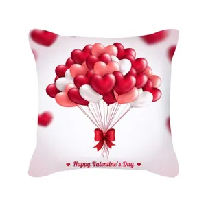 Valentine's day heart balloon pillow cover sofa living room home decor cushion case