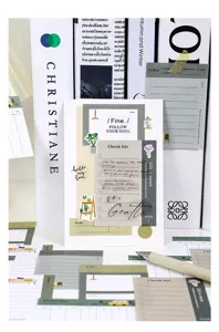 Infeel.Me notas adhesivas estéticas bloc de notas diario DIY papelería decorativa detalle
