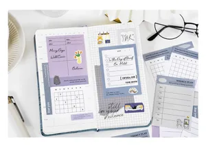 Juego de notas adhesivas decorativas cuaderno blocs de notas papetería estética detalle