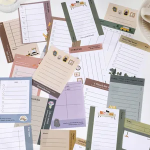 Infeel.Me Bloc de Notas Adhesivo Estético Memo Pad Lindo Diario DIY Scrapbooking Material Decorativo Papel Papelería Regalo