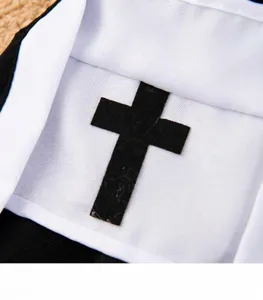Halloween pet costume nun cosplay funny dog clothes puppy apparel spooky party detail outfit