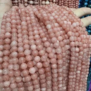 Natural stone optimized round loose beads for DIY bracelet jewelry making and wholesale