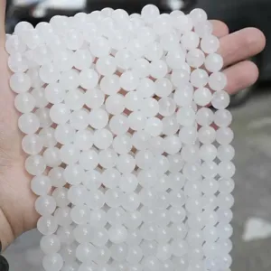 White round stone beads semi-finished wholesale for DIY handmade bracelet jewelry accessories.