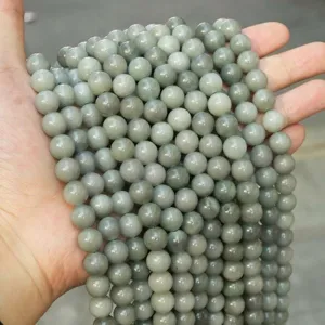 Natural stone optimized loose beads round beads DIY bracelet jewelry accessories detail view.
