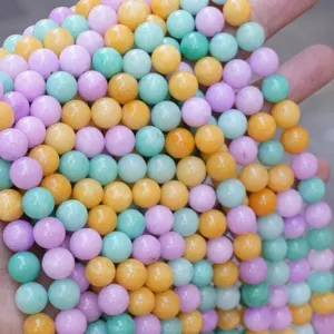Natural stone optimized round loose beads colorful crystal DIY bracelet jewelry accessories wholesale